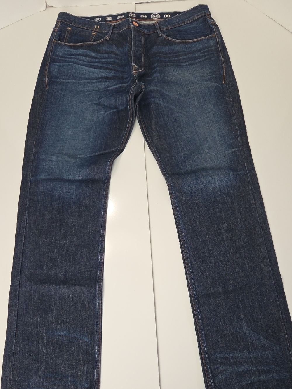 Earnest Sewn Kyrre.368 Juno Men's Dark Blue Button Fly Jeans 36x33